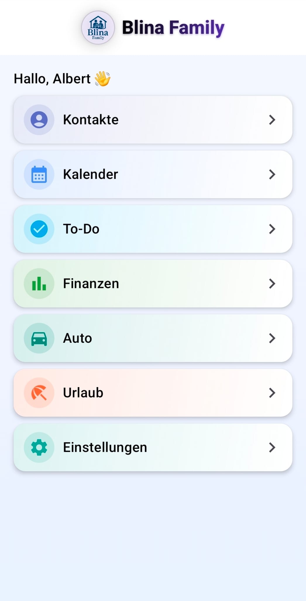 Blina Family – App-Screenshot